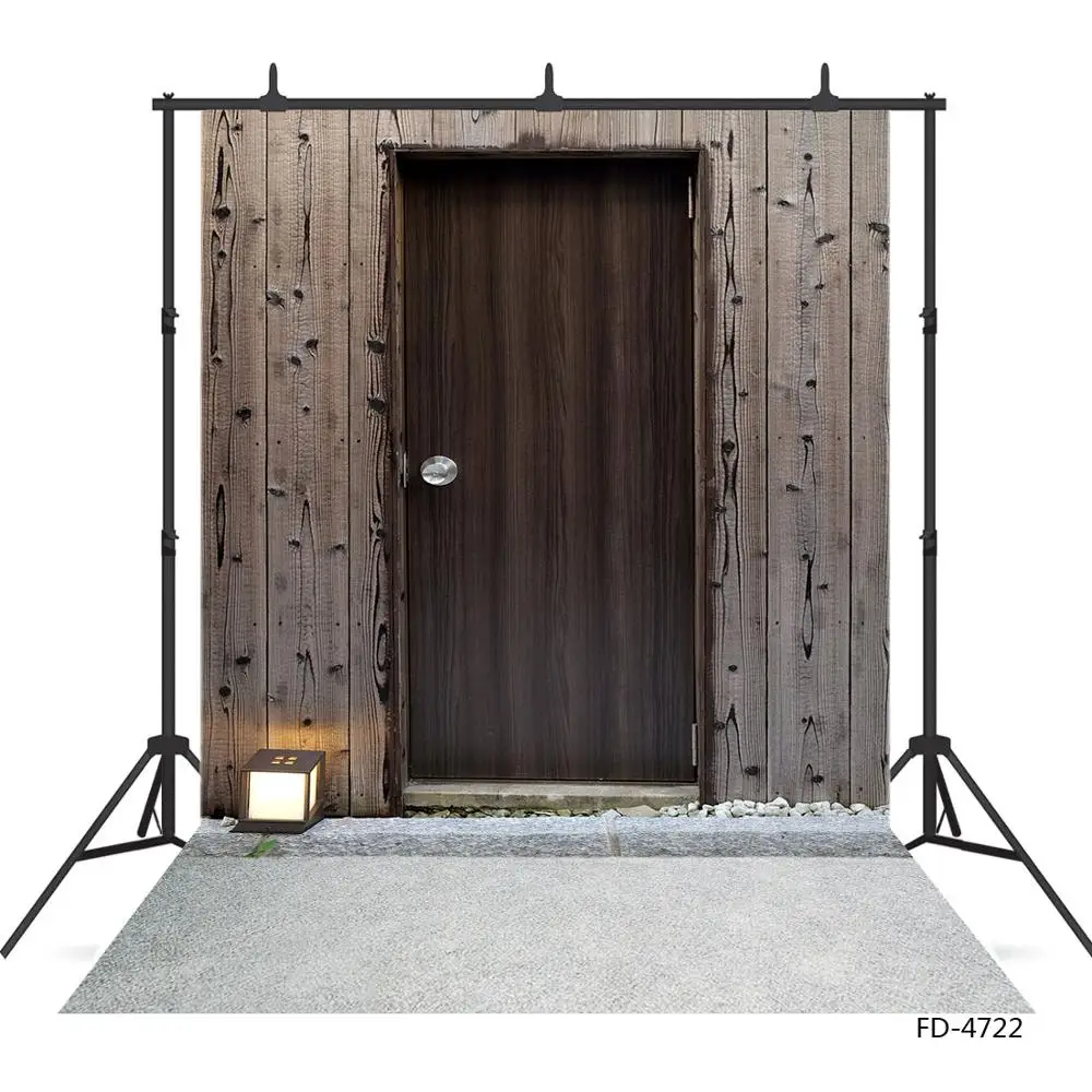 

Виниловый тканевый фон для детской фотосъемки с изображением Деревянной Стены Двери