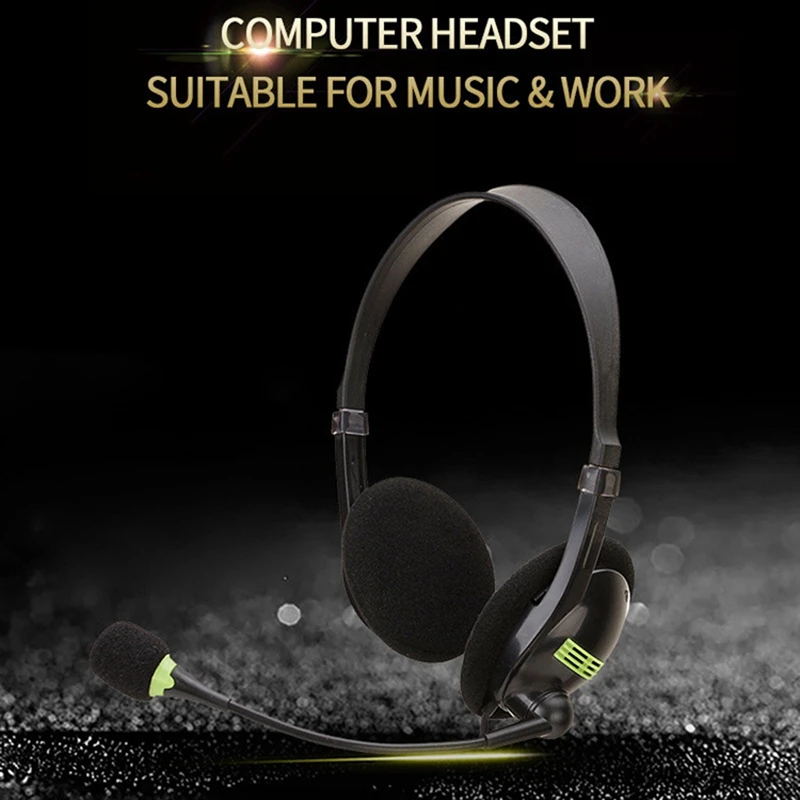 AM05 USB Headset with Microphone for PC Multi Key Control Call Center Wired Headphones HD Microphone for PC Laptop Computer