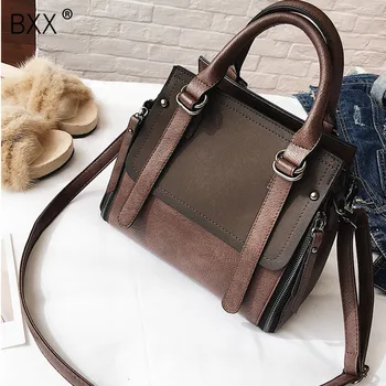 

[BXX] Vintage Handbag For Women 2020 Female Brand Designer Leather Handbag High Quality Small Bag Lady Shoulder Bag Casual HI343