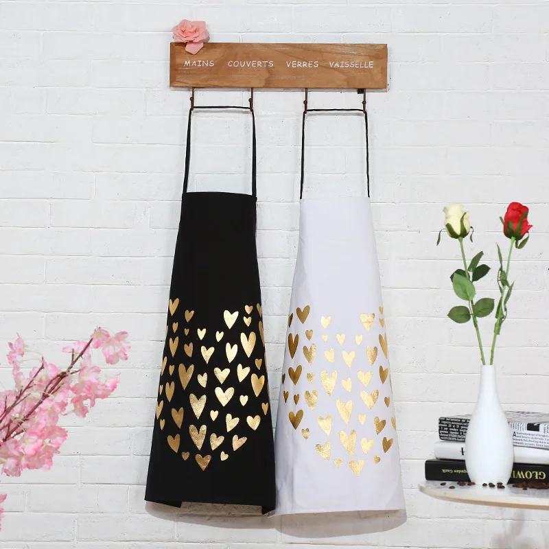 

Kitchen Apron For Women Chef Apron Working Cooking Aprons Love Painted Design Bib Waterproof Oil Proof Dust Proof Cute Protector