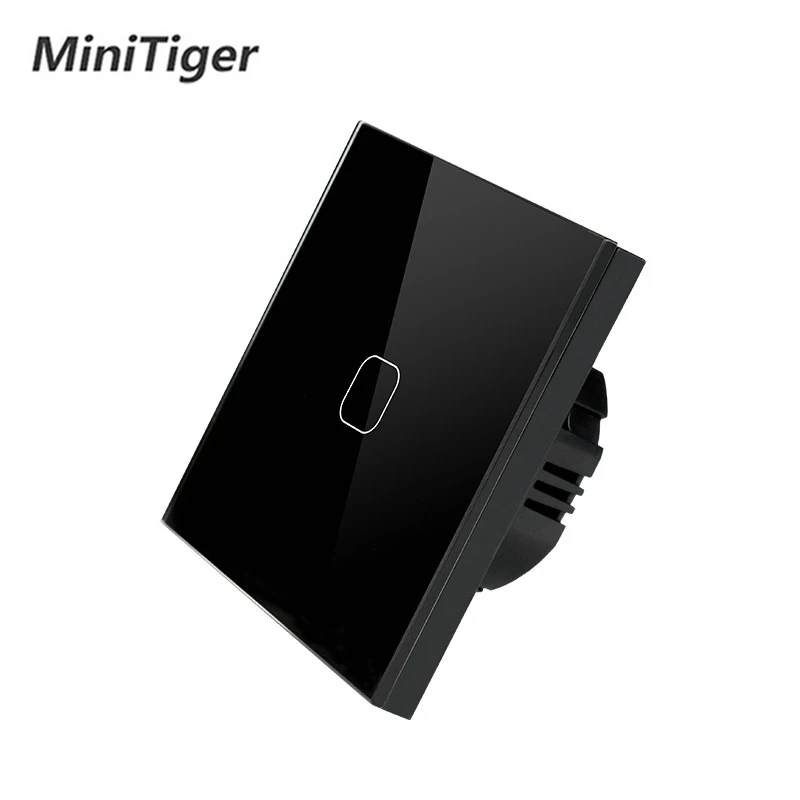 

Minitiger EU Standard 1 Gang 1 Way Touch Switch Wall Light Control Smart Home Automation Switch Round Type