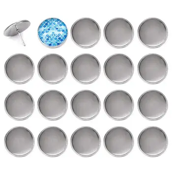 

20pcs 8/10/12/14/16mm Earring Cabochon Base Settings Stainless Steel Blank Tray Settings For DIY Jewelry Making Accessories