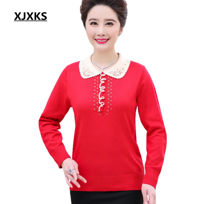 

XJXKS Winter Clothes Women Sweater 2019 Autumn New Loose Plus Size Comfortable Big Size Cashmere Knitted Sweater Women Pullover