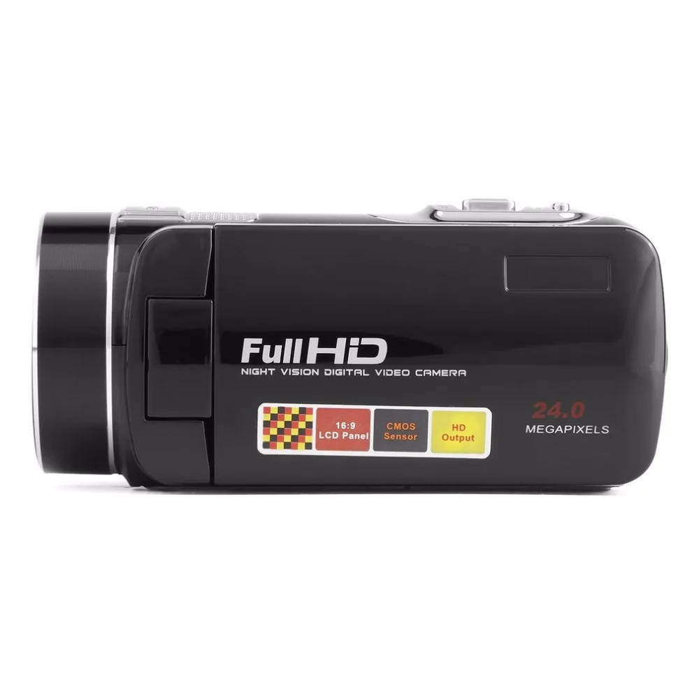 Новинка, хит, портативная цифровая видеокамера с ночным видением, Full HD 1920x1080, 3,0 дюймов, 24MP, lcd сенсорный экран, 18X зум