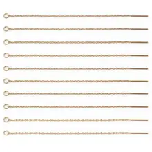  10Pcs Earrings Wire Stainless Steel Drop Ear Line Dangle Earring Chain For DIY Jewelry Making Findings Gold Silver Color 