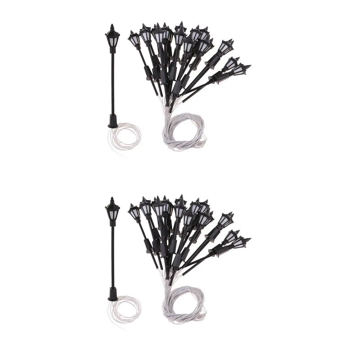 40pc 1:100 1:75 Scale HO Scale Led Street Lights For Sand Table Model Decor