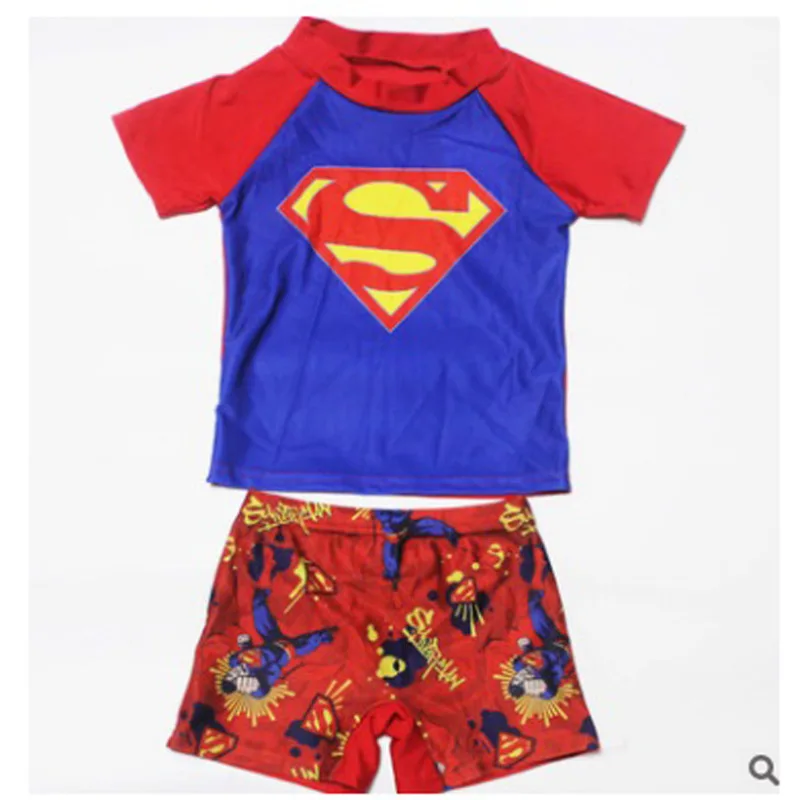 Kids Teen Boys Girls Swimwear 2pcs Swim Suit( T Shirt+ Trunk) Beach Swimsuits Bathing Suit Princess Elsa Anna Mermaid XRDZ09