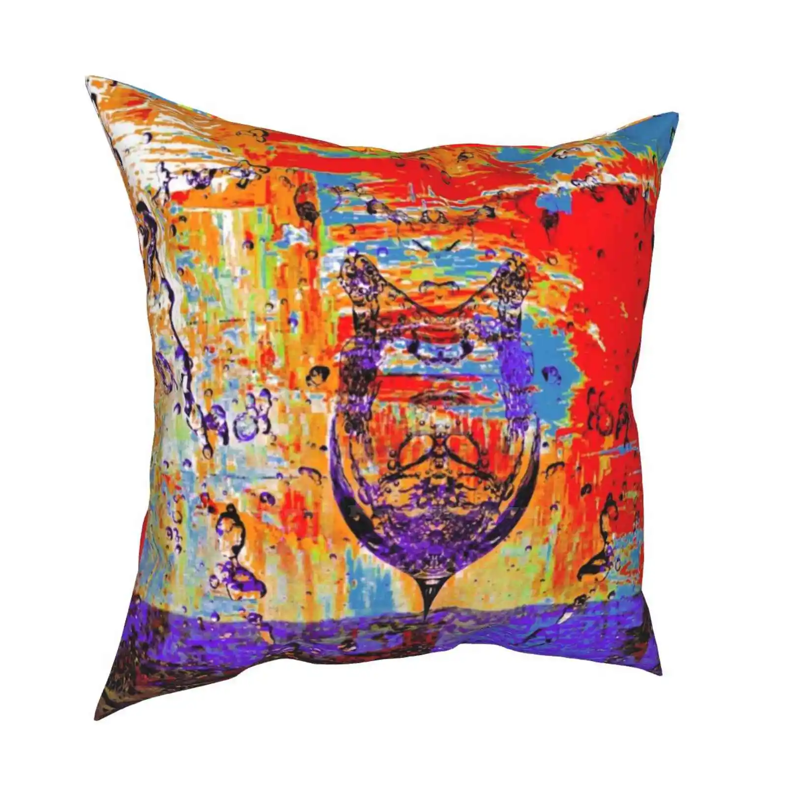 Spill Home Car Sofa Cushion Cover Pillowcase Abstract Drink Glass Liquid Drops | Дом и сад