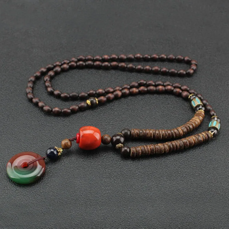 Vintage-Handmade-Nepal-Necklace-Buddhist-Mala-Wood-Beads-Pendant-Necklace-Ethnic-Horn-Fish-Long-Statement-Jewelry (2)