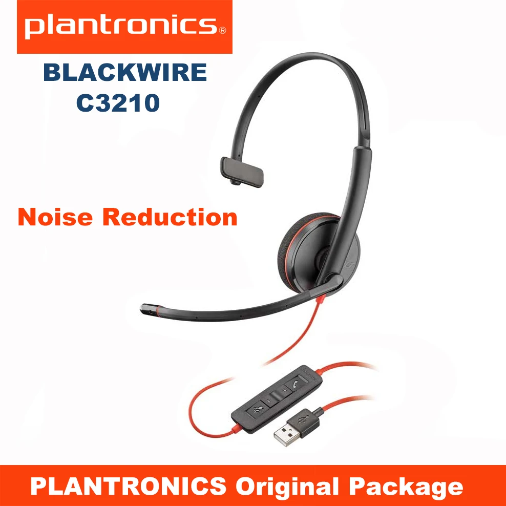 Original Plantronics Blackwire C3210 Headset with USB Plug Volume and Mute Switch | Электроника