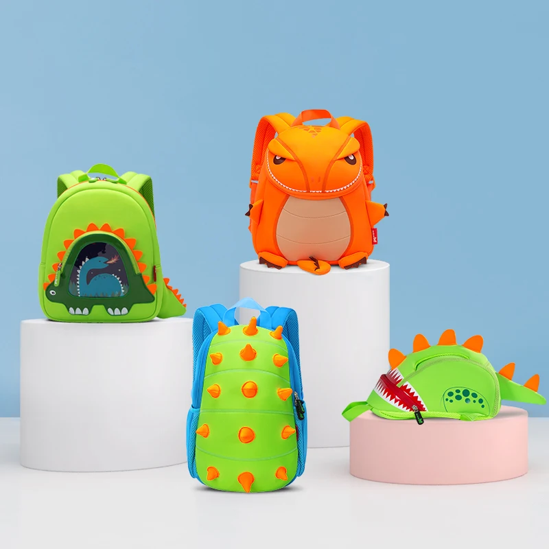 Модные школьные рюкзаки для мальчиков с динозавром 3d дизайн мультяшными