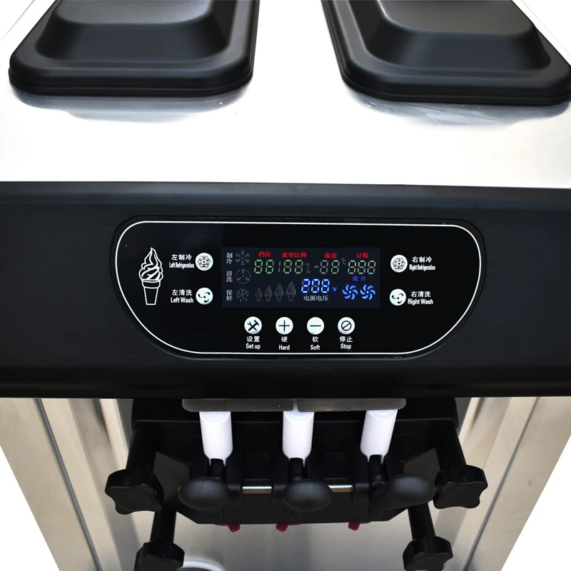 Горячая 25-30 л/ч цвет распыления Таблица материалов Топ мягкая машина для мороженого 110 В/220 В