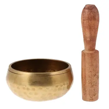 

Tibetan Buddhist Singing Bowl Brass for Yoga Meditation Prayer Nepal 17cm