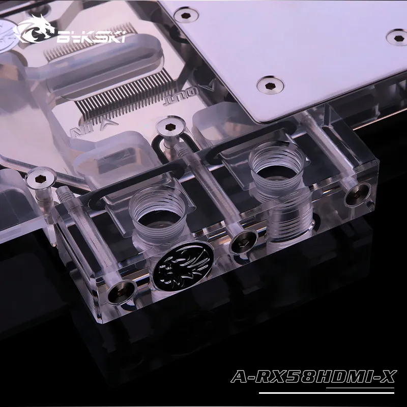Bykski полный охват RGB/A-RGB GPU водяной блок для VGA AMD RX580 HDMI видеокарта A-RX58HDMI-X