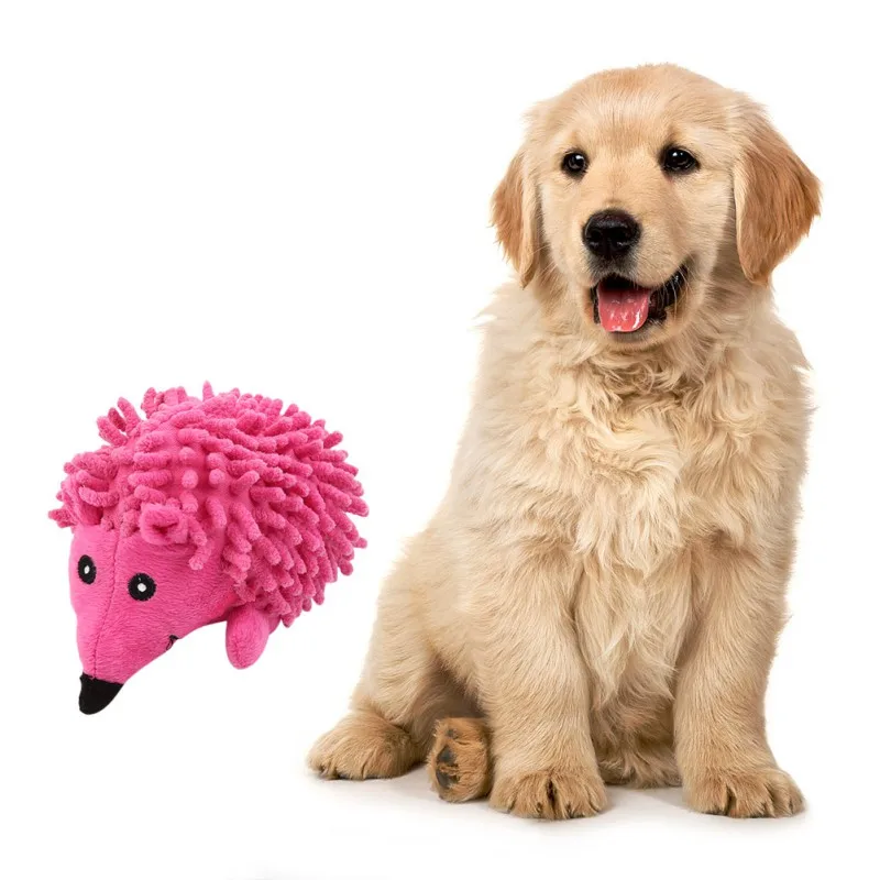 Pet-Interactive-Velvet-Hedgehog-Shaped-Toy-Dog-Soft-Chew-Bite-Resistant-Molar-Squeaky-Toy-Juguetes-Para