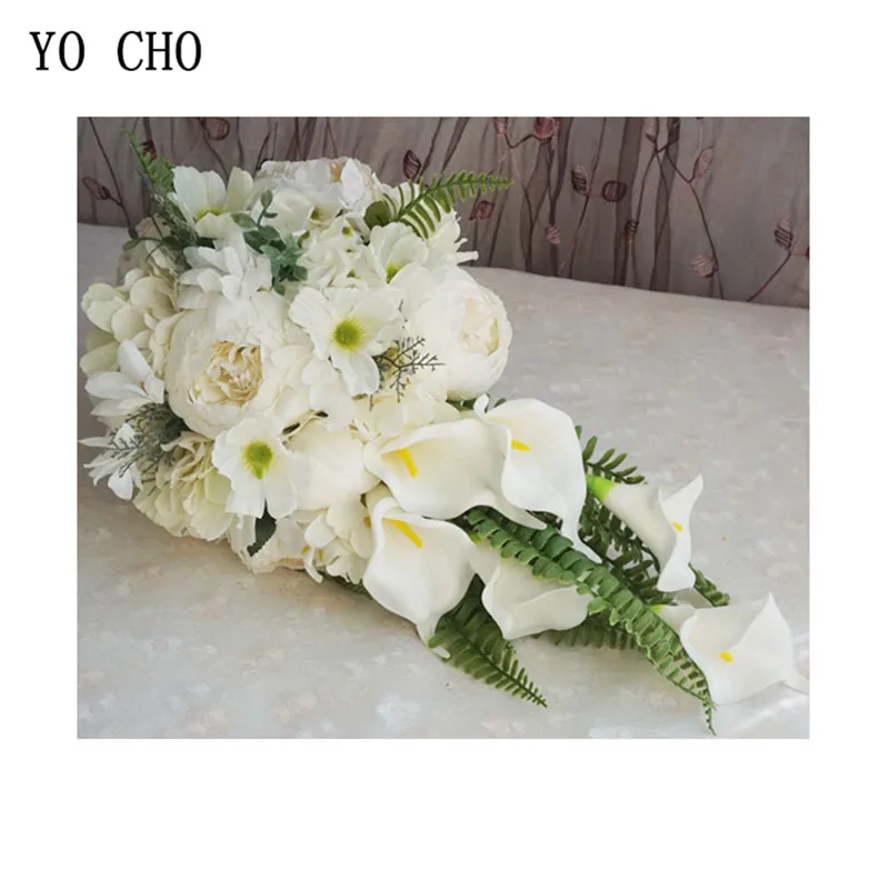 Wedding Bouquets YO CHO Wedding Bouquet Silk Roses Artificial Flowers Marriage Bridesmaids