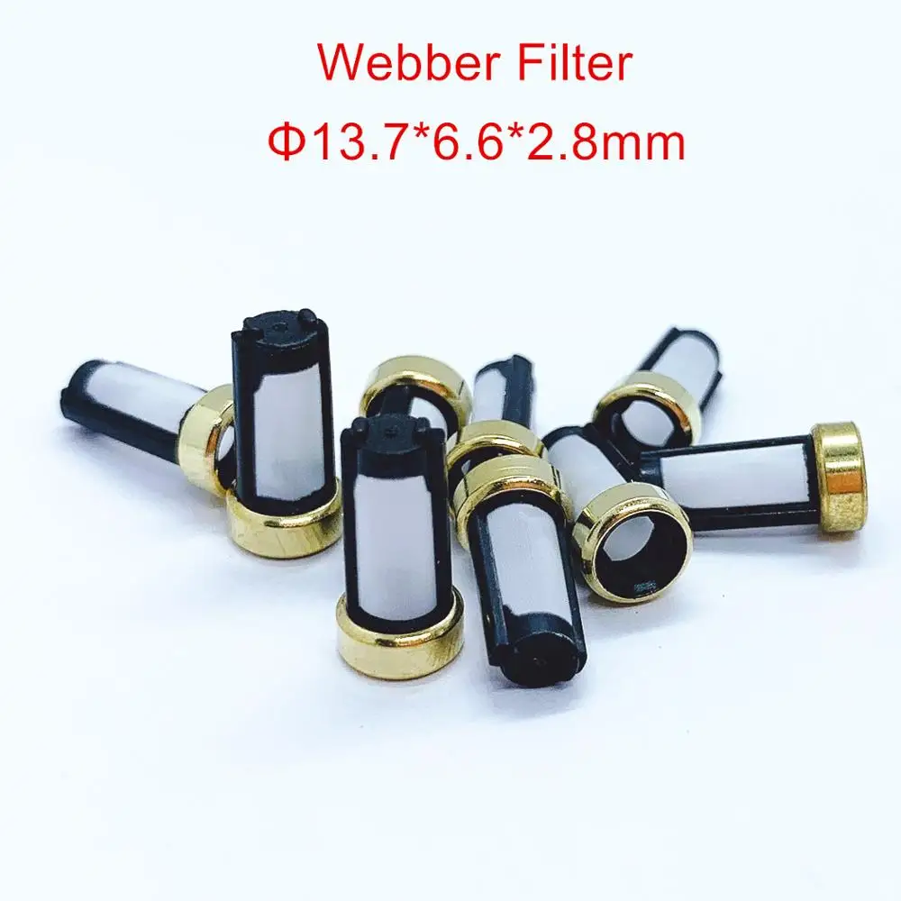 

20 Pcs ASNU04C Webber Filter 13.7*6.6*2.8mm Top Feed Fuel Injector Micro Filter Repair Service Kits AY-F107