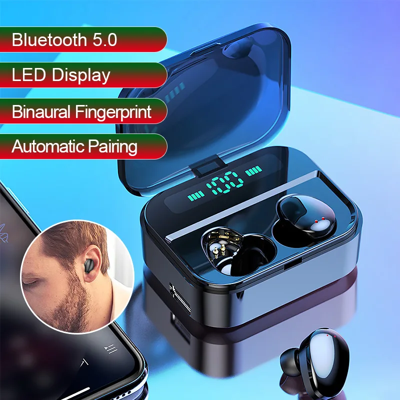 Bluetooth Tws 5 0 беспроводная гарнитура с шумоподавлением наушники 8D стерео Hifi Звук