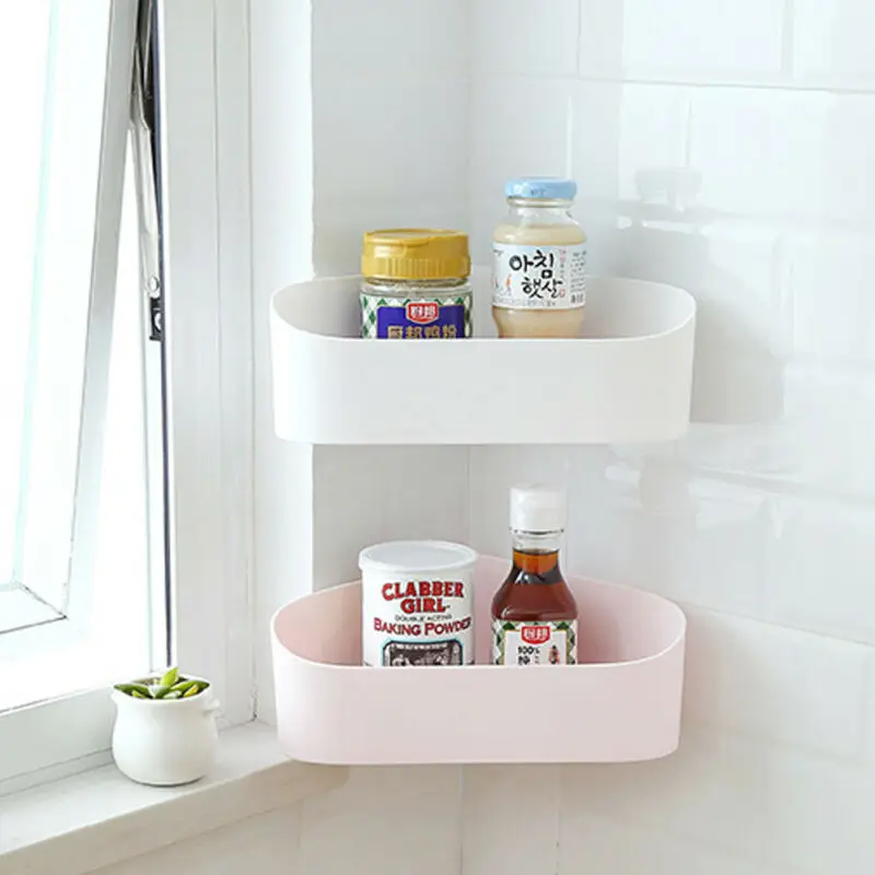 Quick Fix Shower Caddy Shelf Bathroom Corner Bath Rack Storage Holders Organizer 