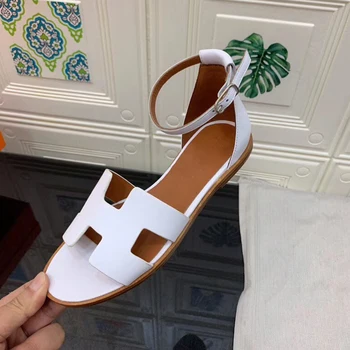 

valllu 2020 summer new minimalist sandals temperament college students wild simple flat shoes beach outdoor
