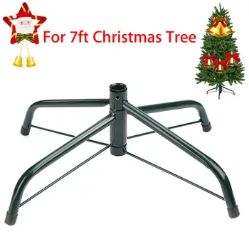 

40cm 7ft Metal Christmas Tree Stand Holder Base Green Cast Iron Christmas Tree Stand Accessories for Home Party Decor