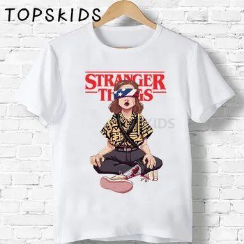 

2020 Stranger Things season 3 T shirt Eleven Funny Baby Boys Tops Children Cartoon Girls Clothes Summer Kids T-shirt,HKP5317