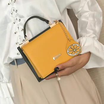 

New Style Versatile WOMEN'S Bag Trend Pu Bag Simple Watermelon Pendant Handbag Casual Double-Sided Crossbody Bag