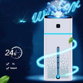 

1L Large Capacity Powerful Air Humidifiers Atomizer Ultrasonic Aromatherapy Diffusers Quiet LED Light Night USB Humidifier