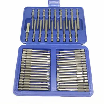 

50pcs/set Lengthen Screwdriver Bits Kit Electric Screw Driver Alloy Steel Multi-size U-type/Phillips/Slotted Bit Hand Tools