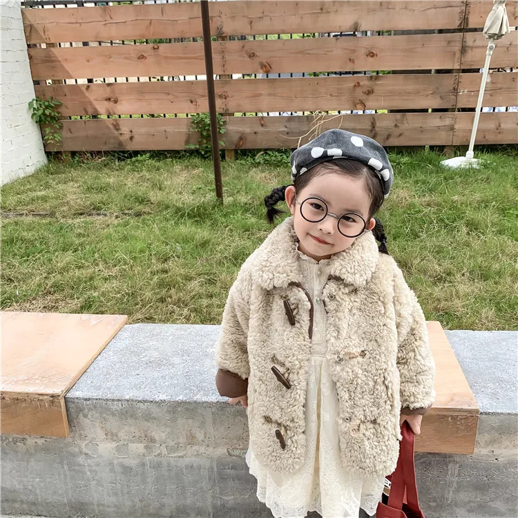 Children's Jacket 2019 Winter Boys Girls Solid Color Lapel Short Coat kids coats fur coat | Детская одежда и обувь