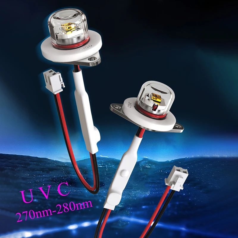 LED Ultraviolet Lamps 270nm 275nm 280nm UVC 12V 24V sterilization module water purifier air humidifier Disinfect Sterilization