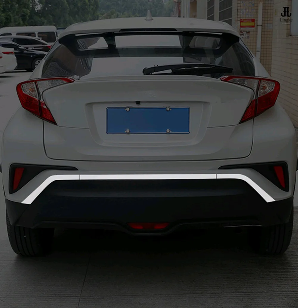 

Chrome Rear Bumper Garnish Trim Upper Guard cover For Toyota CHR C-HR 2018 2019