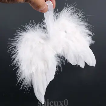 

Angel Feather Wing Christmas Tree Home Party Decor Hanging Ornament Wedding Prop 10pcs