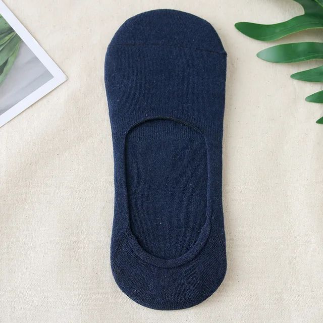 5 Pairs/batch Fashion Boat-shaped Men's Socks Summer And Autumn Silicone Breathable Invisible Cotton Socks Ankle Slippers Socks 5Pairs 6
