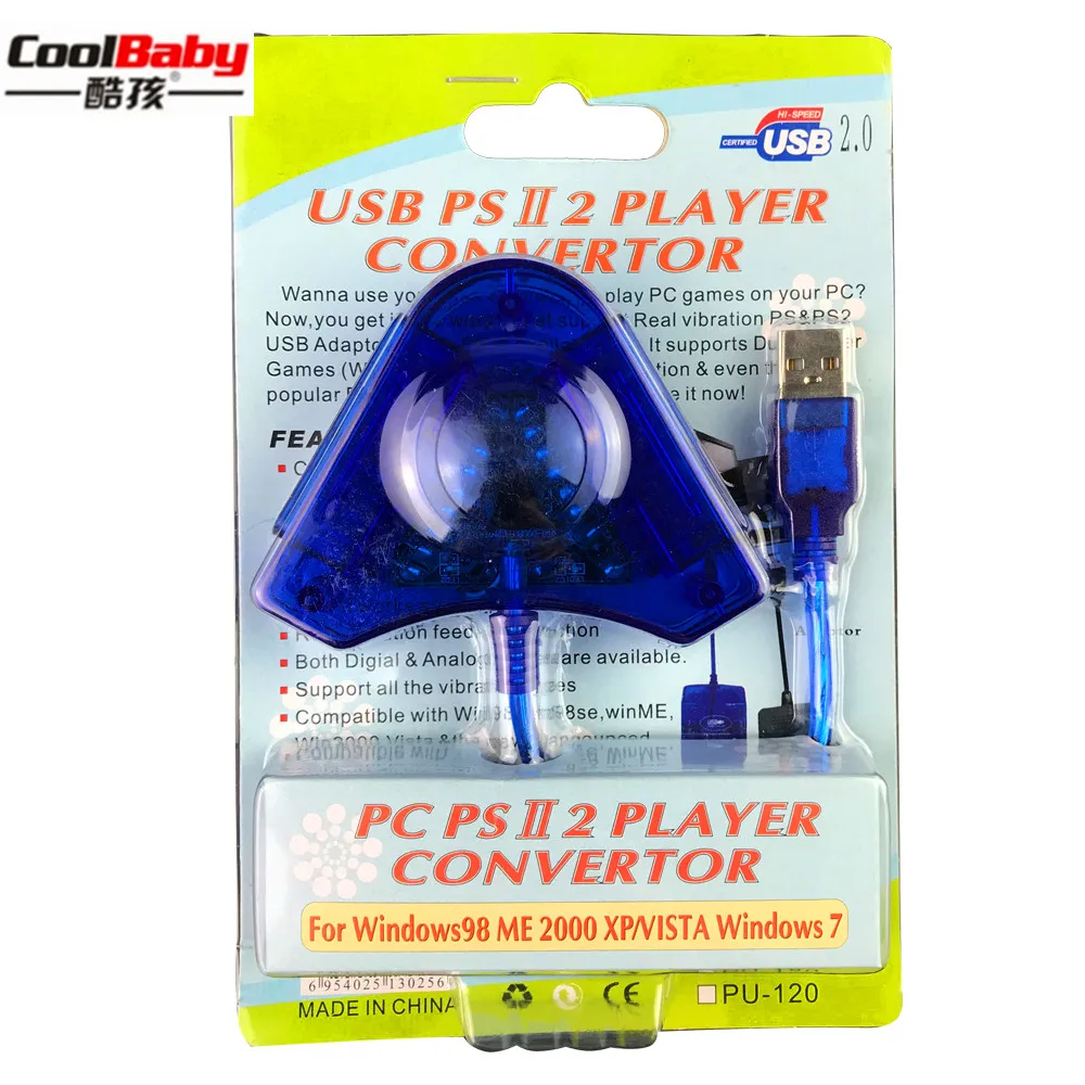 2021 джойстик USB двойной плеер конвертер адаптер кабель для PS2 геймпад Playstation 2 PC