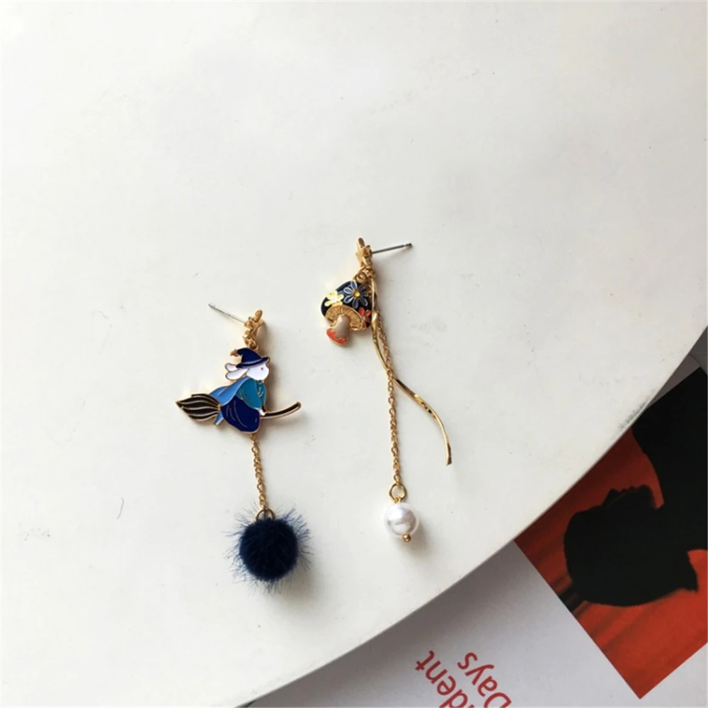Kawaii Fairy Witch Pearl Earrings - Limited Edition