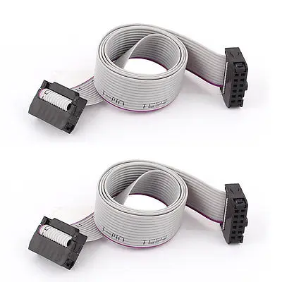 

2pcs IDC 12Pin Hard Drive Data Extension Wire Flat Ribbon Cable Connector 50cm