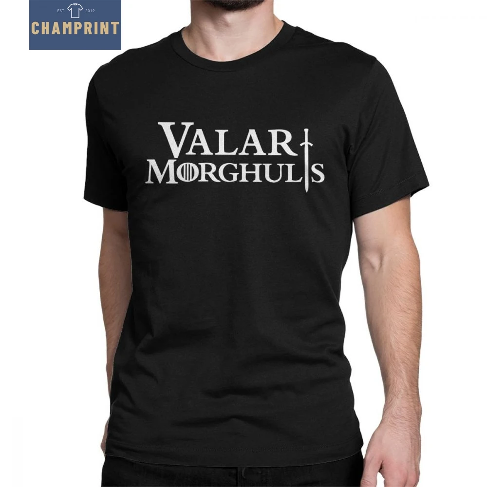 Футболка Игра престолов Valar Morghulis для всех мужчин Must Die Arya Stark Man новинка хлопковые