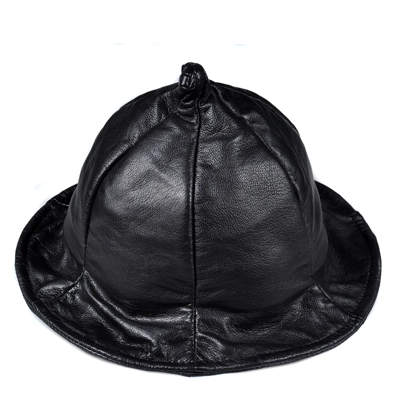 Aorice женская шапка из натуральной кожи Новая модная шапка ведьмы школьная Бейсболка Шапки Черный HL813
