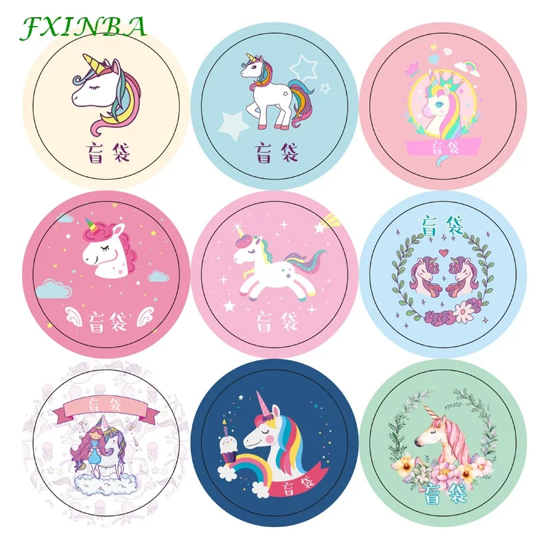 

FXINBA 9Pcs/Sheet Unicorn Slime Sticker Fluffy Clear Slime Box Unicorn Stickers Containers Storage Slime Supplies Diy Decor Tool