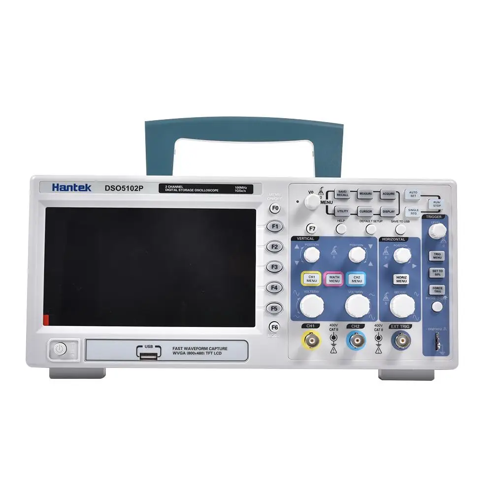 Dso5102p Цифровой осциллограф 100 МГц 2 канала 1gsa/s 7 ''Tft Lcd лучше, чем Ads1102cal