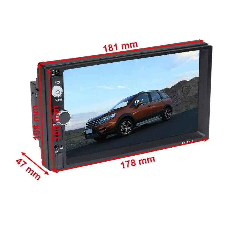 A715 7 inch Android 8.1 Car In-Dash Stereo BT WIFI GPS Head Unit MP5 Player Support Internet Application Download Video