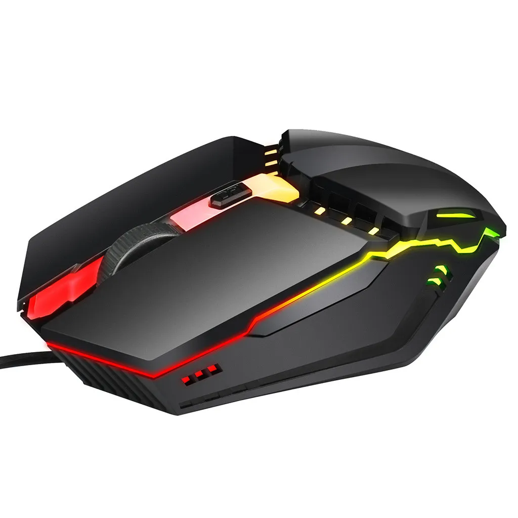 Новая Механическая проводная USB игровая мышь Define the game 6400DPI Регулируемая для ПК