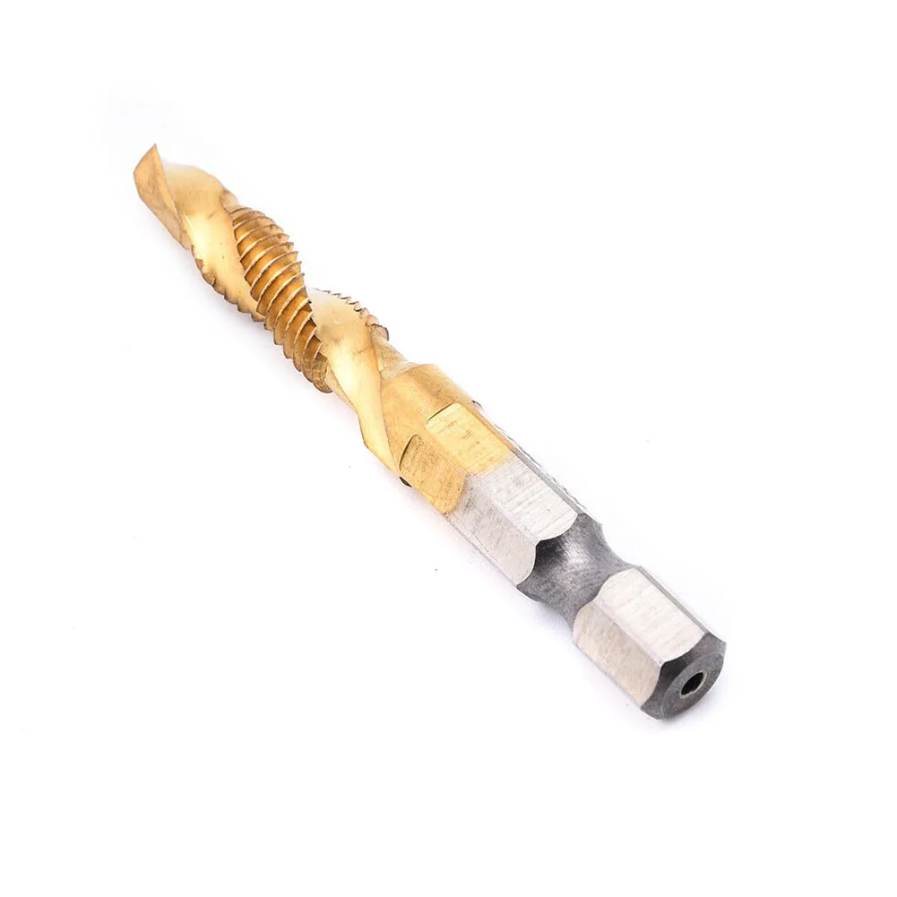 

6pcs Rustproof Tool High Hardness Spiral M3 M4 M5 Solid Self-Centering Thread Tap Set M6 M8 M10 Drill Bits HSS Hex Shank Metric