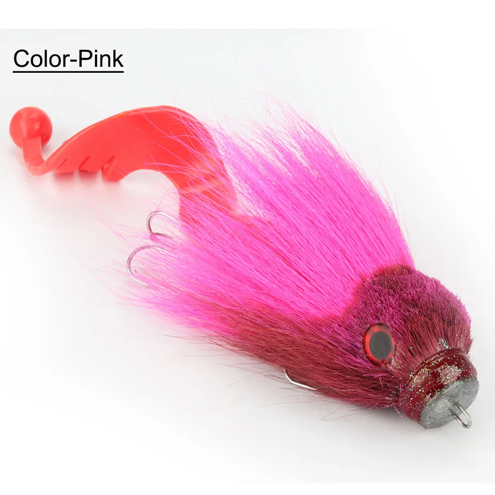 Spinpoler 1 шт. 85 г Тонущая искусственная большая мышь подповерхность прикрепленная с винтом Мягкая наживка для щуки Catfish Fhishing - Цвет: Розовый