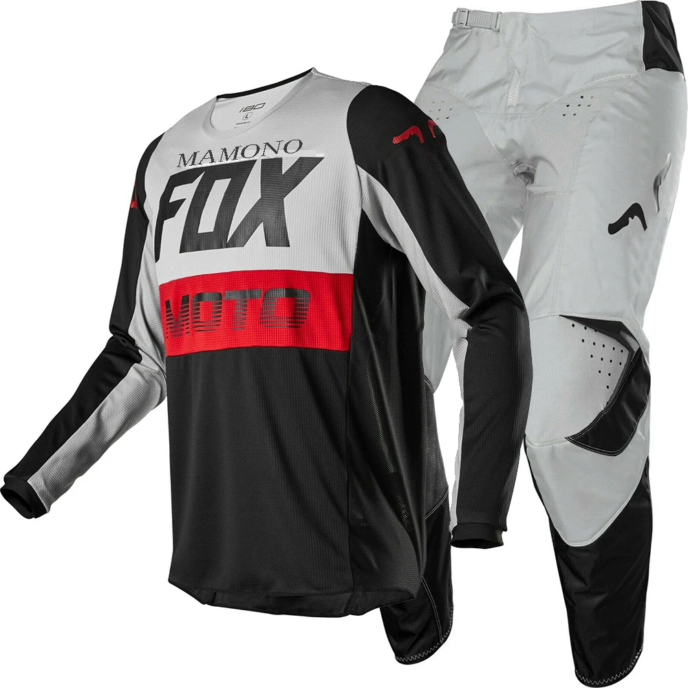 Новинка, MAMONO FOX MX 180 Kila, серые трикотажные штаны для взрослых, набор для мотокросса, гоночного снаряжения, комбинированный квадроцикл, Байк, внедорожник - Цвет: 18011