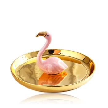 

New Cactus Storage Tray Cute Birthday Gift Ring Holder Gold Theme for Makeup Countertop Decoration Girl Friend Anniversary Gift