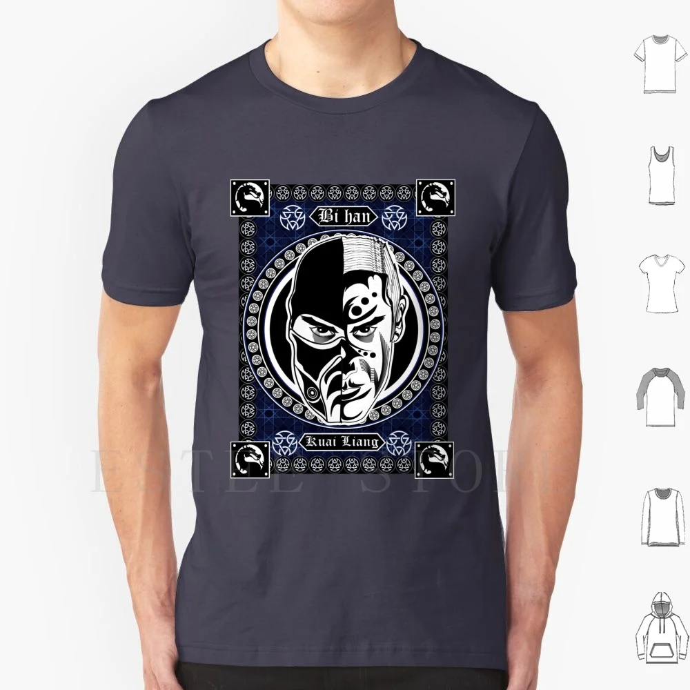 Sub Zero T Shirt Uomo Cotone 6Xl Videogiochi Stile Tribale Mortal Kombat Sub Zero Games
