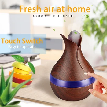 

Top Sale 300Ml Mini Usb Air Humidifier Electric Aroma Diffuser Aromatherapy Essential Oil Cool Mist Maker 7 Color Light Deep Woo
