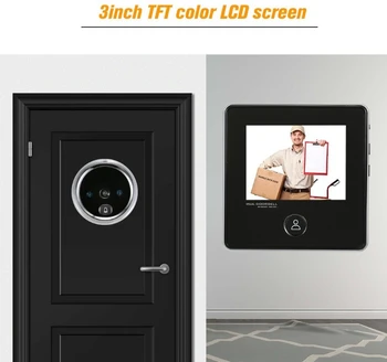 

3" HD Video Door Viewer Peephole Security Doorbell Door Eye Camera 120°
